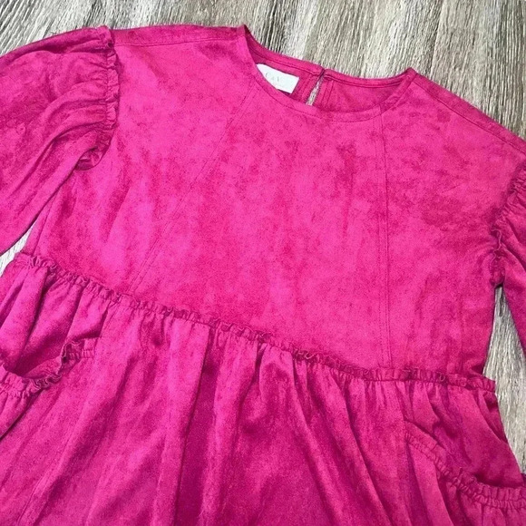 Womens NWT Chelsea & Violet Velour-like Red Dress - M - Picture 2 of 10